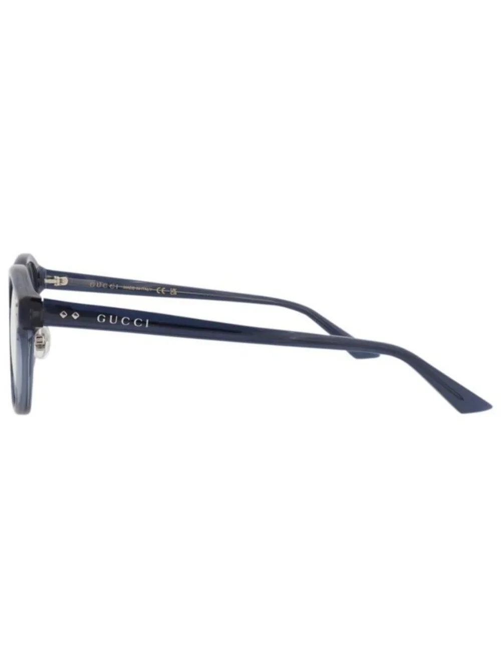 New Gucci Mens Round/Oval Blue Blue Transparent Fashion Designer Eyeglasses